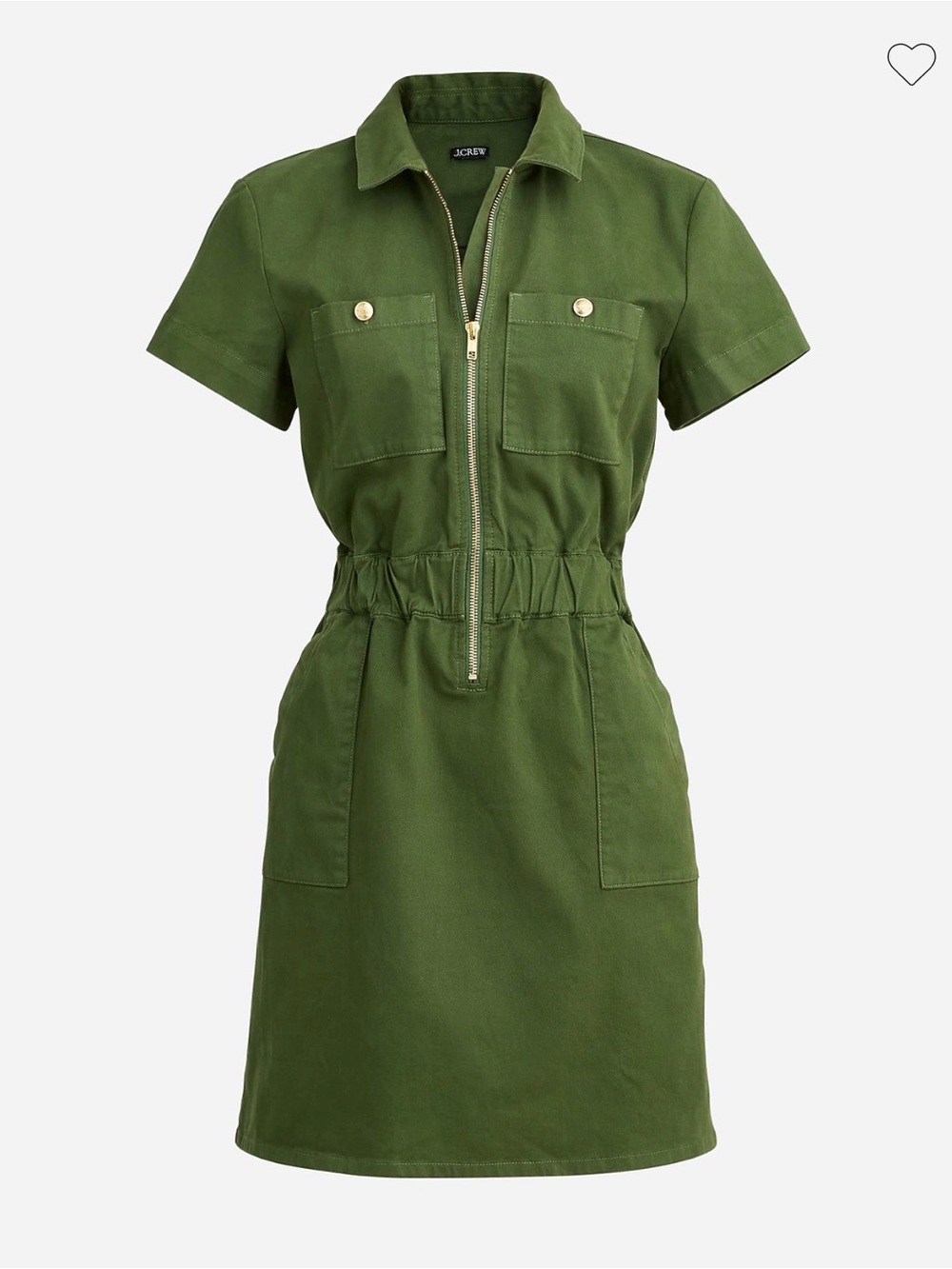 J.Crew zip front chino dress